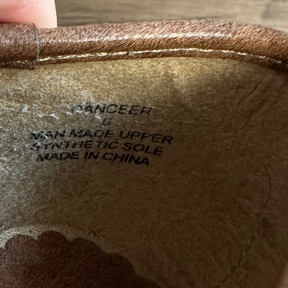 *MADDEN GIRL* Brown Danceer Faux Leather Patchwork Heels Size 6 - Picture 11 of 13